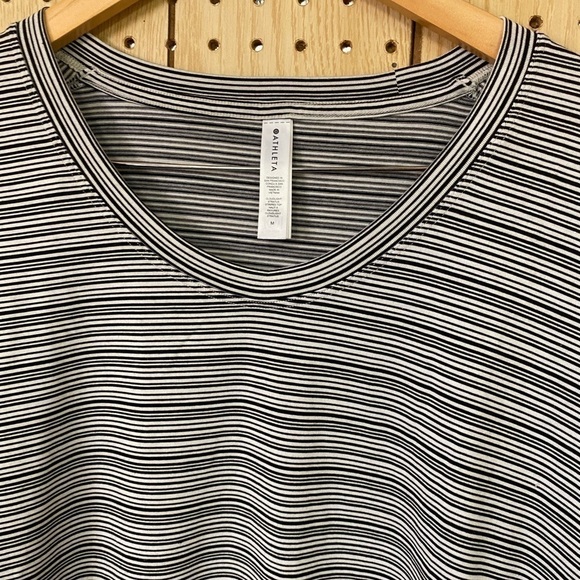 Athleta V-Neck Long Sleeve Stripe Top - Picture 2 of 6